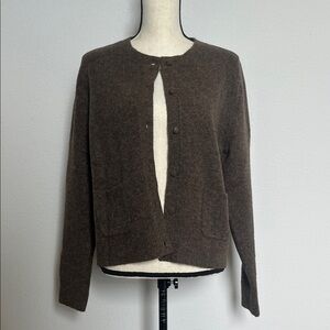Zara Classic Brown Button-Front Cardigan